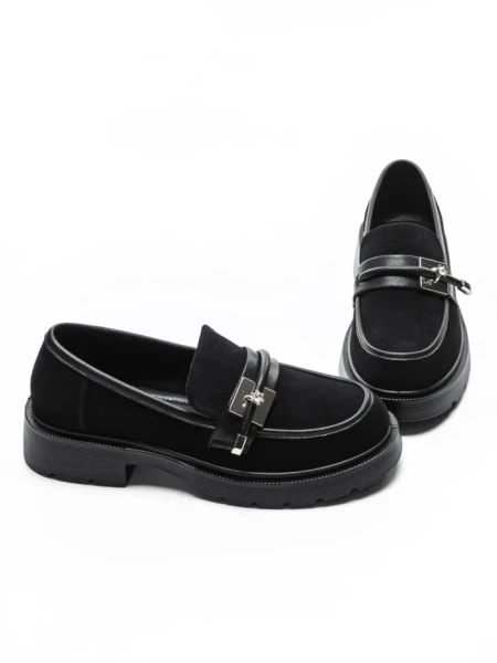 Pantofi Casual Dama din piele naturala 8991F BLACK | ADVANCER