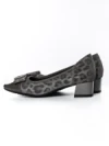 Pantofi cu toc din piele naturala 22163-90 GREY | ADVANCER