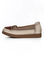 Balerini Dama din piele naturala KM5315 KHAKI | ADVANCER