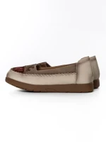 Balerini Dama din piele naturala KM5315 KHAKI | ADVANCER