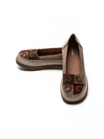 Balerini Dama din piele naturala KM5315 KHAKI | ADVANCER