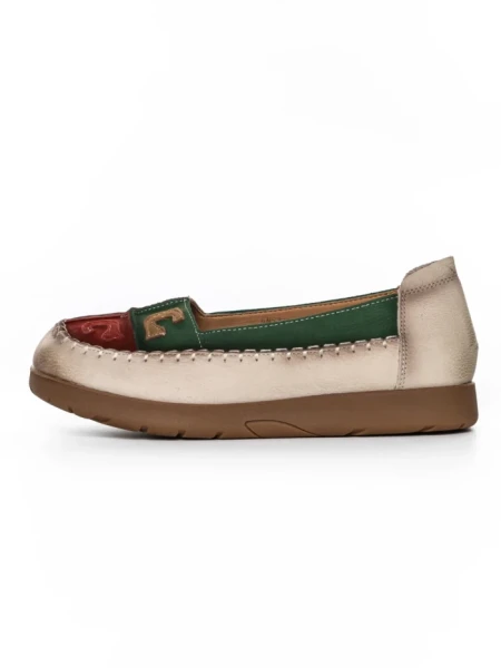 Balerini Dama din piele naturala KM5315 GREEN | ADVANCER