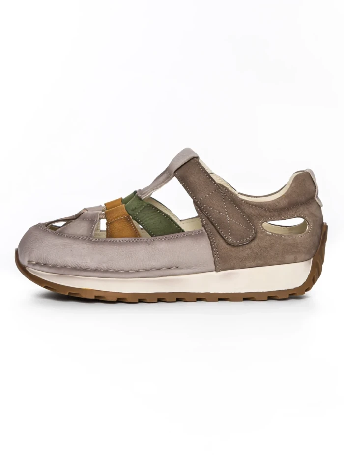 Pantofi Sport Dama din piele naturala KM9207 KHAKI | ADVANCER