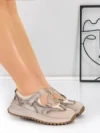 Pantofi Sport Dama din piele naturala KM3906 CREAM | ADVANCER