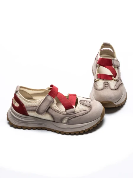 Pantofi Sport Dama din piele naturala KM3906 RED | ADVANCER