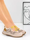 Pantofi Sport Dama din piele naturala KM3906 YELLOW | ADVANCER