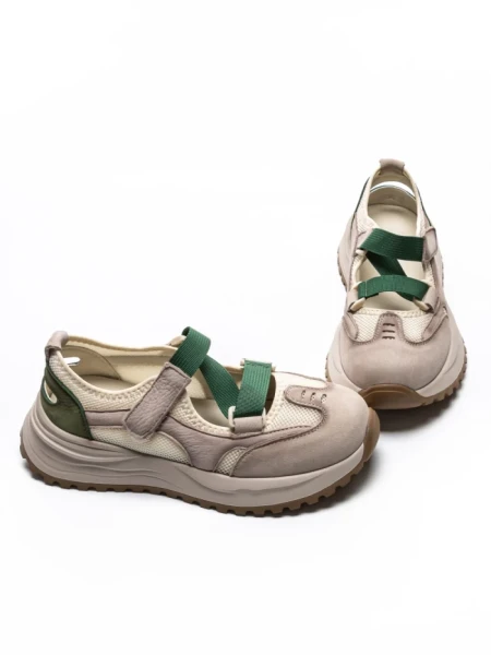 Pantofi Sport Dama din piele naturala KM3906 GREEN | ADVANCER