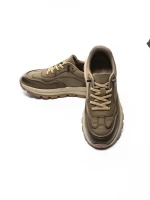 Pantofi Sport Barbati din piele naturala A90009 KHAKI | ADVANCER