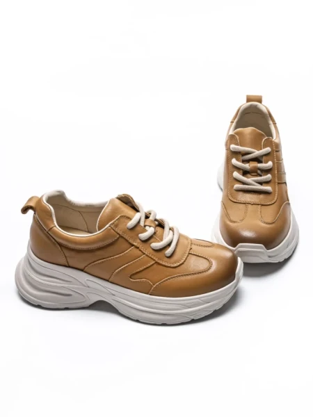 Pantofi Sport Dama din piele naturala 10785 YELLOW | FRANCO GERARDO