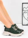 Pantofi Sport Dama din piele naturala 10785 GREEN | FRANCO GERARDO