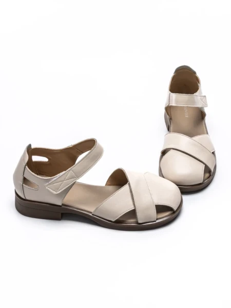 Sandale Dama din piele naturala 9305-90 CREAM | ADVANCER