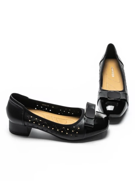 Pantofi cu toc din piele naturala 25876-13 BLACK | ADVANCER