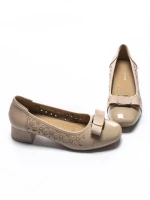 Pantofi cu toc din piele naturala 25876-13 APRICOT | ADVANCER