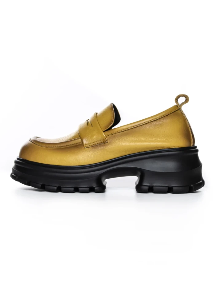 Pantofi Casual Dama din piele naturala 8307 YELLOW | ADVANCER