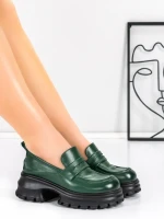 Pantofi Casual Dama din piele naturala 8307 GREEN | ADVANCER