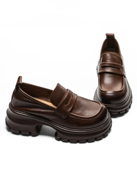 Pantofi Casual Dama din piele naturala 8307 BROWN | ADVANCER