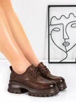 Pantofi Casual Dama din piele naturala 8305 BROWN | ADVANCER