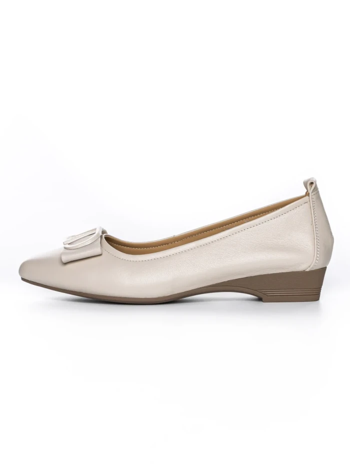Balerini Dama din piele naturala 518-1 CREAM | ADVANCER