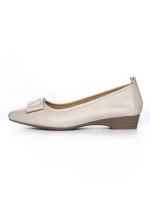 Balerini Dama din piele naturala 518-1 CREAM | ADVANCER