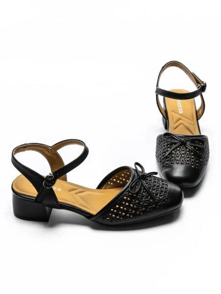 Sandale Dama din piele naturala 1215-1 BLACK | ADVANCER