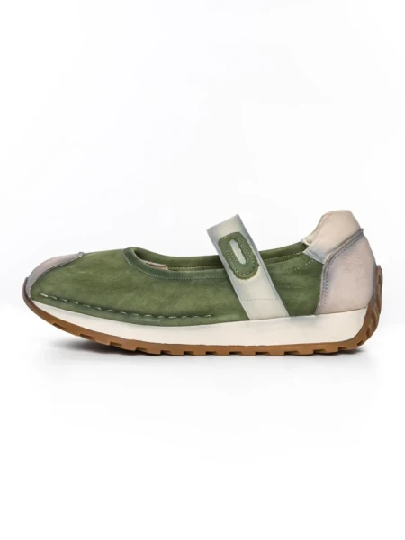 Pantofi Casual Dama din piele naturala KM9205 GREEN | ADVANCER