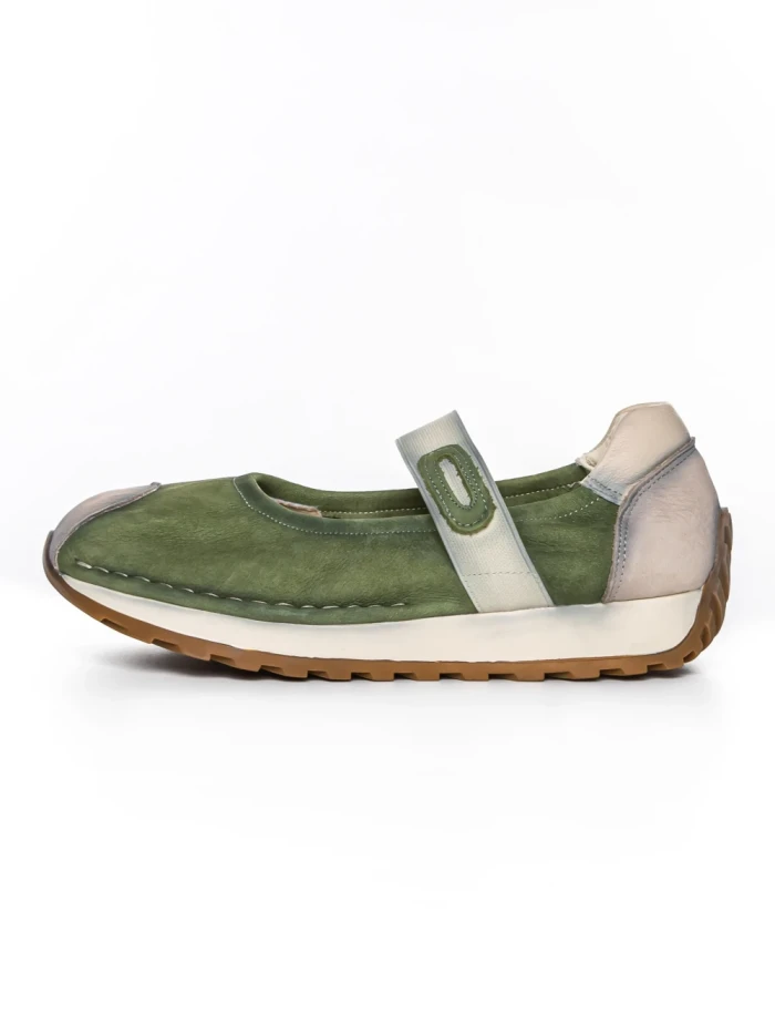Pantofi Casual Dama din piele naturala KM9205 GREEN | ADVANCER