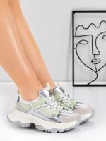 Pantofi Sport Dama din piele naturala 5A617 GREEN | ADVANCER