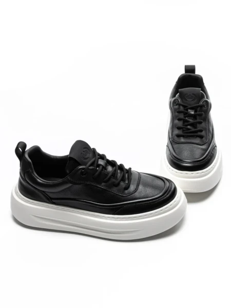 Pantofi Sport Barbati din piele naturala 5312 BLACK | ADVANCER