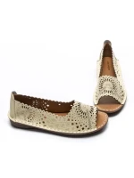 Balerini Dama din piele naturala 355-2 YELLOW | ADVANCER