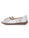 Balerini Dama din piele naturala 355-2 WHITE | ADVANCER