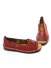 Balerini Dama din piele naturala 355-2 RED | ADVANCER