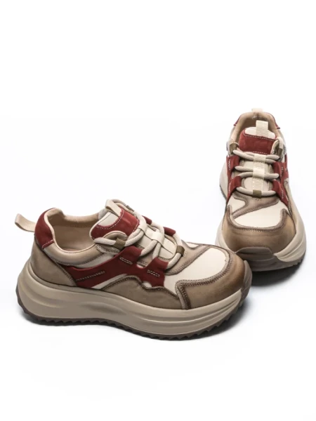 Pantofi Sport Dama din piele naturala 572105 RED | FRANCO GERARDO