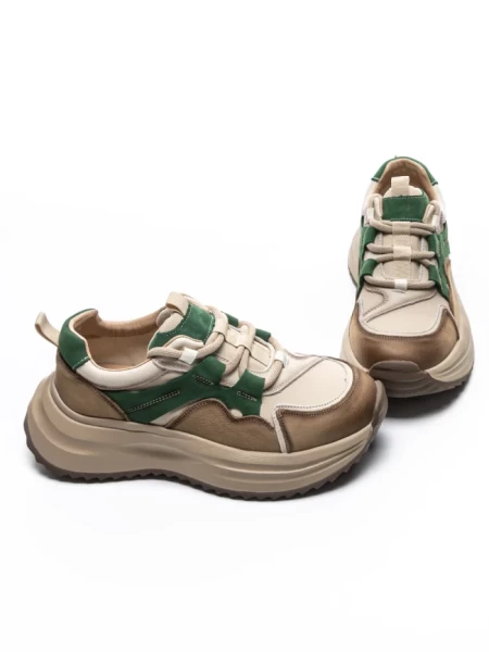 Pantofi Sport Dama din piele naturala 572105 GREEN | FRANCO GERARDO