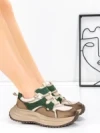 Pantofi Sport Dama din piele naturala 572105 GREEN | FRANCO GERARDO