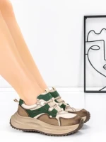 Pantofi Sport Dama din piele naturala 572105 GREEN | FRANCO GERARDO