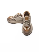 Pantofi Sport Dama din piele naturala 572305 CREAM-YELLOW | FRANCO GERARDO