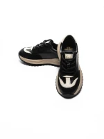 Pantofi Sport Dama din piele naturala 572305 BLACK-CREAM | FRANCO GERARDO