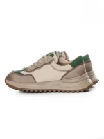 Pantofi Sport Dama din piele naturala 572305 CREAM-GREEN | FRANCO GERARDO
