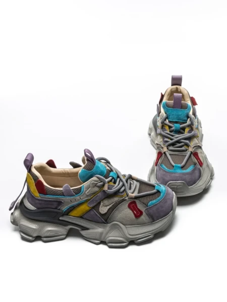 Pantofi Sport Dama din piele naturala HY5782 PURPLE-BLUE | FRANCO GERARDO