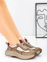 Pantofi Sport Dama din piele naturala 572103 RED | FRANCO GERARDO