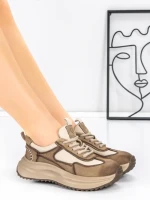 Pantofi Sport Dama din piele naturala 572103 APRICOT | FRANCO GERARDO