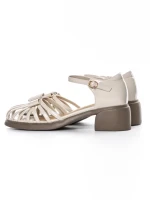 Sandale Dama din piele naturala TP3788-7 CREAM | ADVANCER