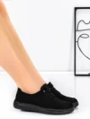 Pantofi Casual Dama din piele naturala 8736 BLACK | FORMAZIONE