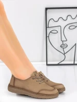 Pantofi Casual Dama din piele naturala 8736 APRICOT | FORMAZIONE