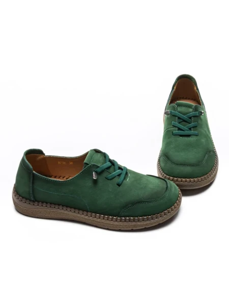 Pantofi Casual Dama din piele naturala 8736 GREEN | FORMAZIONE