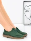 Pantofi Casual Dama din piele naturala 8736 GREEN | FORMAZIONE
