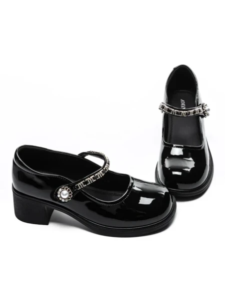 Pantofi cu toc din piele naturala TP1355-1 BLACK | ADVANCER