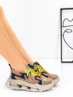 Pantofi Sport Dama din piele naturala 36823-1 ORANGE | ADVANCER