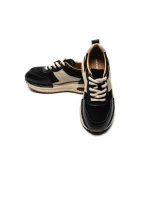 Pantofi Sport Dama din piele naturala 6055 BLACK | ADVANCER