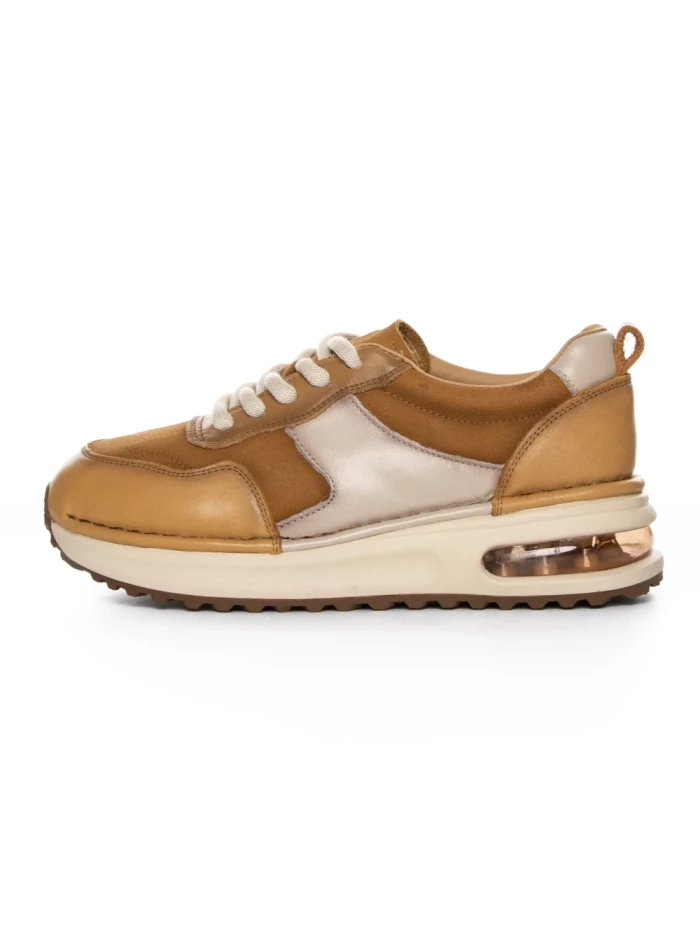 Pantofi Sport Dama din piele naturala 6055 TAUPE | ADVANCER